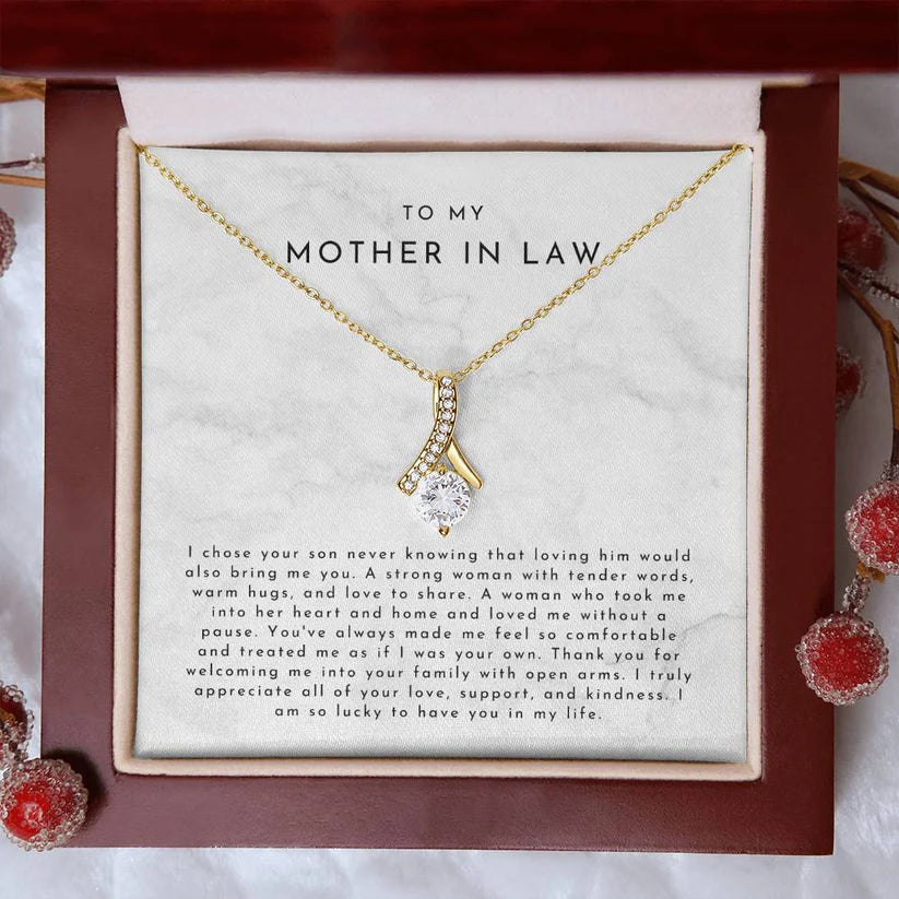 Mother In Law Gift (I Chose Your Son) Alluring Beauty Necklace