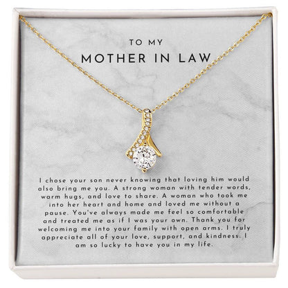 Mother In Law Gift (I Chose Your Son) Alluring Beauty Necklace