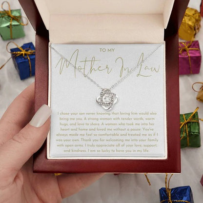 Mother In Law Gift - Love Knot Necklace